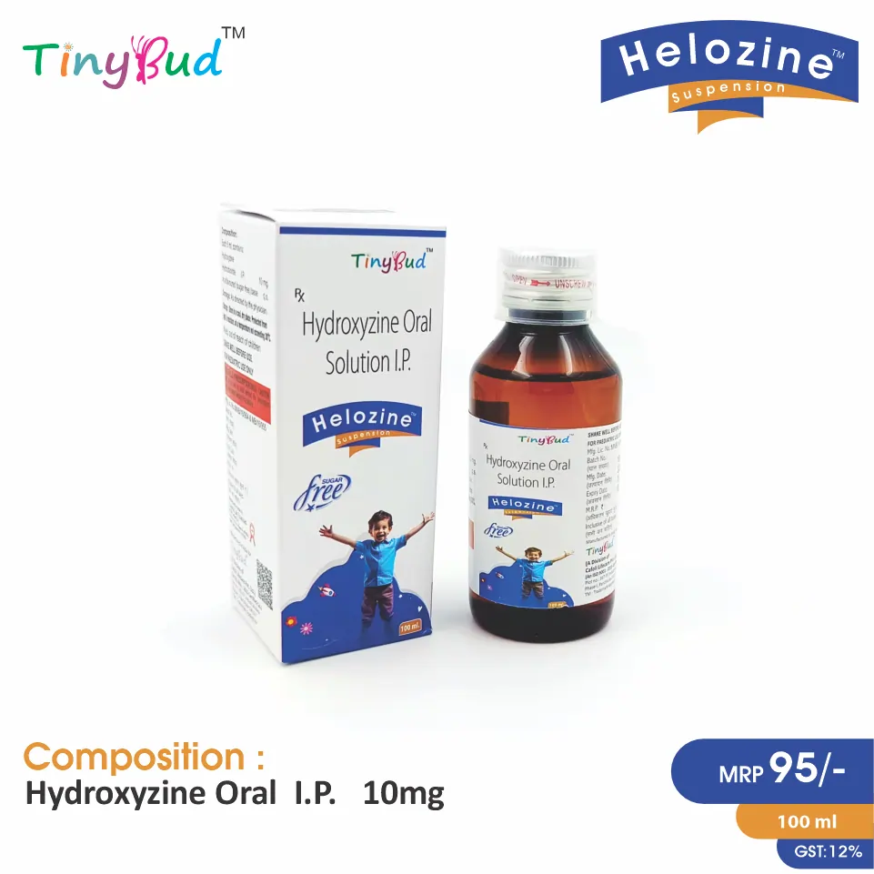 Hydroxyzine Syrup 100ml | Antihistamine Suspension | Best price for PCD Pharma Franchise in Lucknow